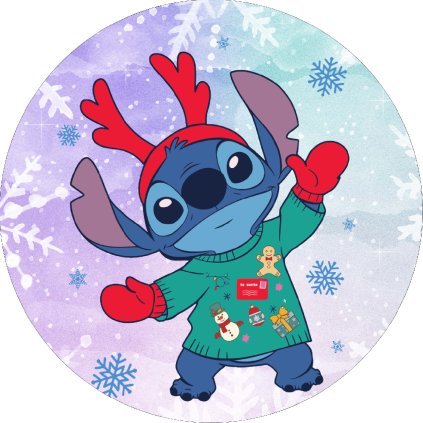 Jedlý papír Lilo & Stitch zima - vánoce