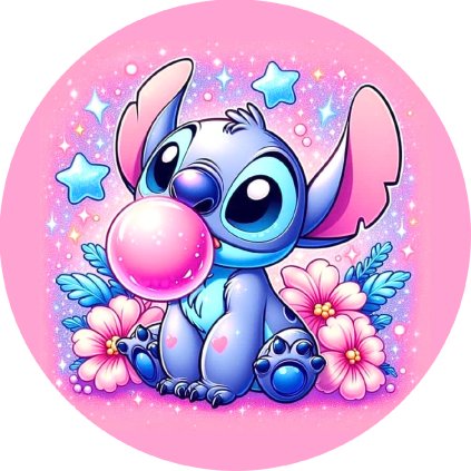 Jedlý papír LILO A STITCH (● velikost 3,9cm (30 ks / A4) ☝, ● materiál FONDÁNOVÝ DECORLIST ✴️)