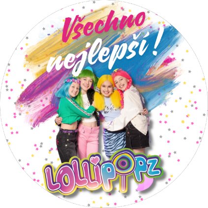 Jedlý papír Lollipopz Vše nejlepší