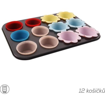 90017 1 orion forma na muffiny na 12 ks silikonove kosicky na muffiny 12 ks
