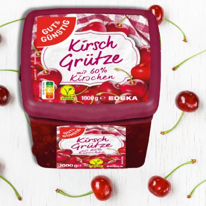Ovocný rozvar s kusovým ovocem - Třešně a višně 1000g