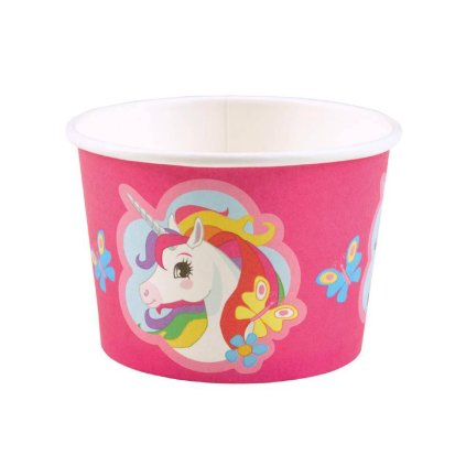 154904 1 papirova miska na zmrzlinu 8ks unicorn amscan