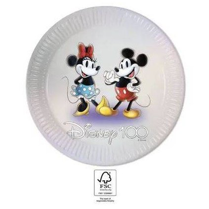 296879 papirove talirky mickey a minnie 23cm 8ks procos
