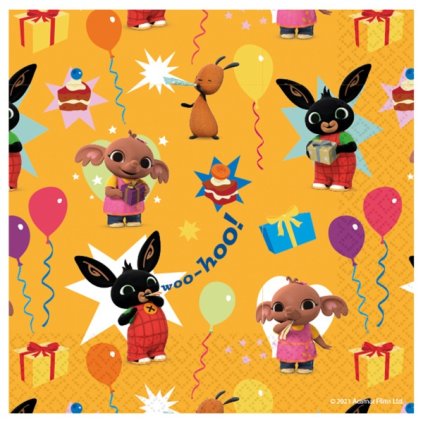 0019002 papirove ubrousky kralicek bing zlute 16 ks 600