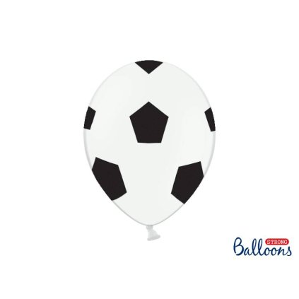 109682 partydeco balonky bilo cerne fotbal 6 ks