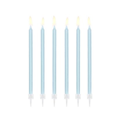 119033 partydeco svicky dlouhe svetle modre 12 ks