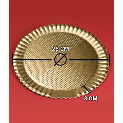 6830 podlozka dortova girasole prum 26cm zlata 50 ks bal