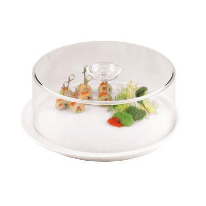 17360 poklop plast na dorty pruhledny prum 30cm v 9 5cm