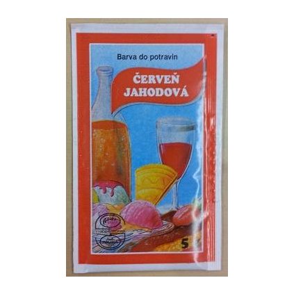 35898 1 potravinarska barva praskova 5 g cerven jahodova