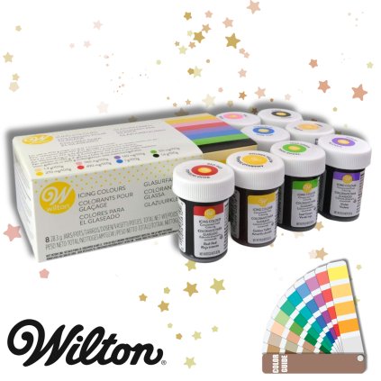 Sada gelových barev Wilton - 8 odstínů