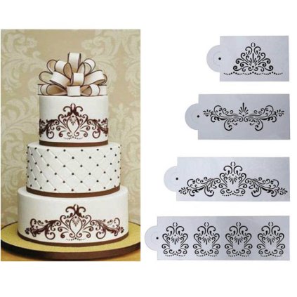 273120 stencil sablona luxus 4ks cakesicq