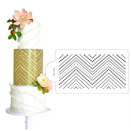 260526 stencil sablona na dort dot line 40x21cm