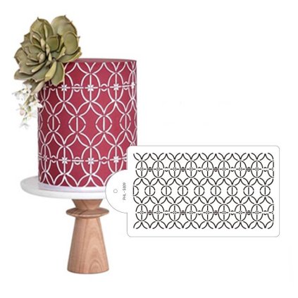 260523 stencil sablona na dort latice 40x21cm