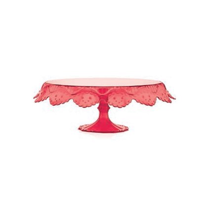17414 stojan na dorty plast cerveny prum 28 v 12cm