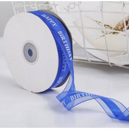 293051 stuha happy birthday 45m x2 5cm modra cakesicq