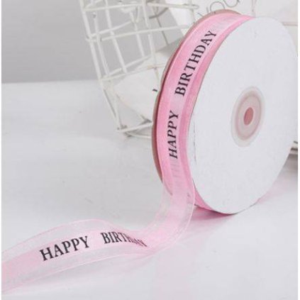 293054 stuha happy birthday 45m x2 5cm ruzova cakesicq