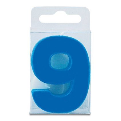 295163 svicka ve tvaru cislice 9 mini modra stadter