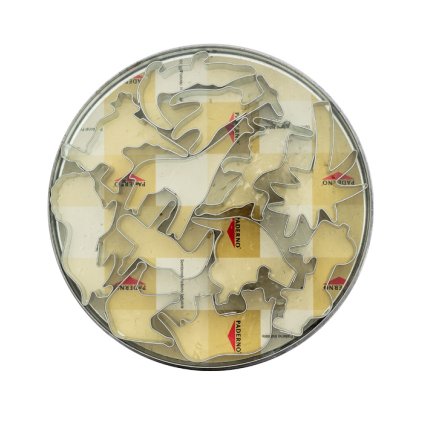 11960 vykrajovatka sada 10ks v doze dzungle tvar 3 6 5 v 2cm