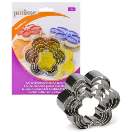 12032 vykrajovatka sada 5ks nerez kvet tvar prum 4 8 v 2 5cm