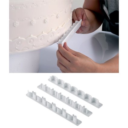 12899 vykrajovatka sada plast anglicka krajka 3 ks sada