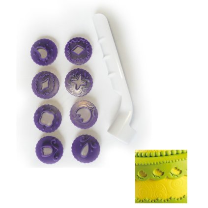 12938 vykrajovatko s rukojeti a 8mi vymennymi dekory 9 ks sada