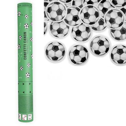 134369 2 vystrelovaci konfety fotbal kanon 40cm partydeco