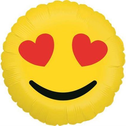 337990 nafukovaci balonek emoji love 46cm grabo