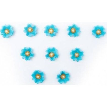 342056 cukrove kvetinky modre 10ks k decor