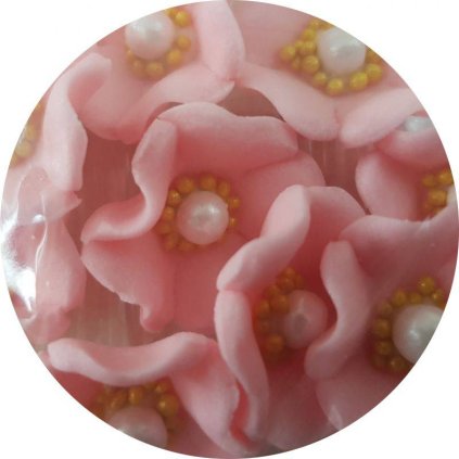 342098 cukrove kvetinky ruzove 10ks k decor