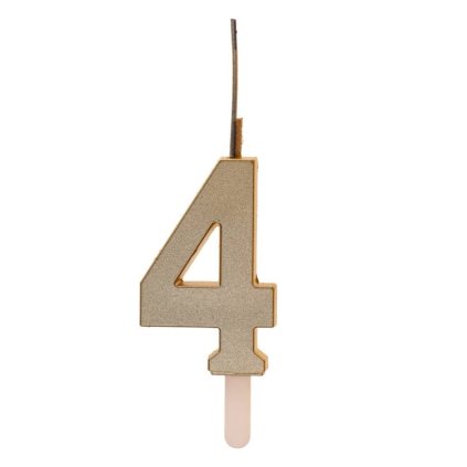 342848 dekora svicka s prskavkou zlata cislo 4