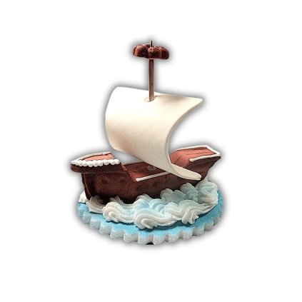 Dekorace na dort loď plachetnice piráti