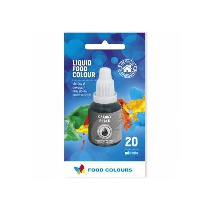 348083 airbrush barva tekuta food colours black 20 ml cerna