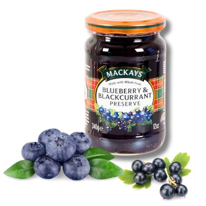 Skotský džem borůvky a černý rybíz, 340g