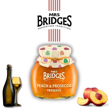 Tradiční skotský džem Broskve s Prosecco 340g