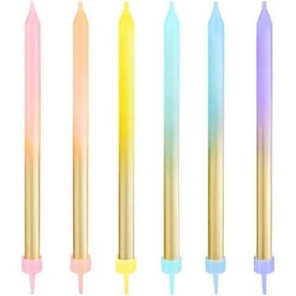 355025 svicky zlato duhove 6ks 12 5cm party pal