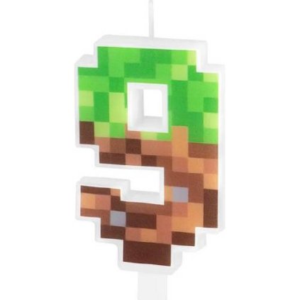 355028 svicka minecraft 7cm cislo 9 party pal