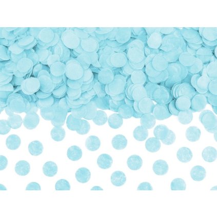 Papírové konfety kolečka světle modré 15 g  /BP