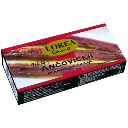 LOREA Ančovičky v rostlinném oleji 45 g
