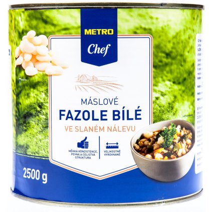 370886 metro chef fazole maslove bile ve slanem nalevu 2500 g