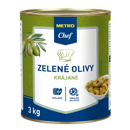 METRO Chef Olivy zelené krájené 3000 g