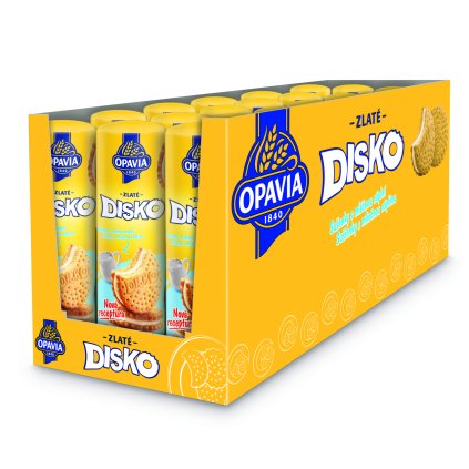 OPAVIA Zlaté Disko sušenky s mléčnou náplní 169 g