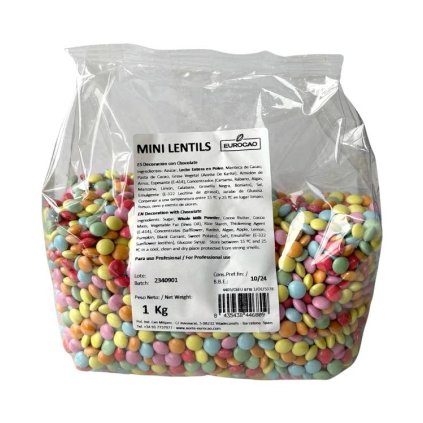 Eurocao Čokoládové mini lentilky (1 kg) ♡