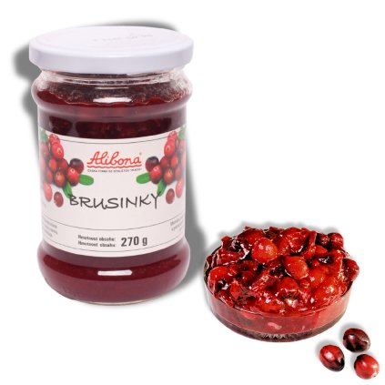 Český brusinkový kompot pro cukráře 270g