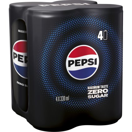 63549 pepsi cola zero sugar 4 x 330 ml plech