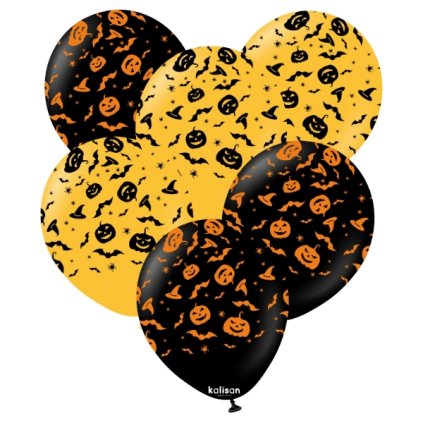 0033430 balonky halloween dyne netopyri a pavouci 30 cm 25 ks 600