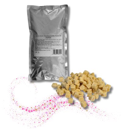 Čokoládové Chunks kostky bílé i na pečení, Dulcistar 500 g/sáček