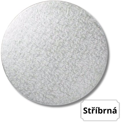Dortová podložka stříbrná - MAXI 45 cm, výška 12 mm