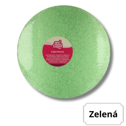 Dortová podložka světle zelená - 30,5 cm, výška 12 mm
