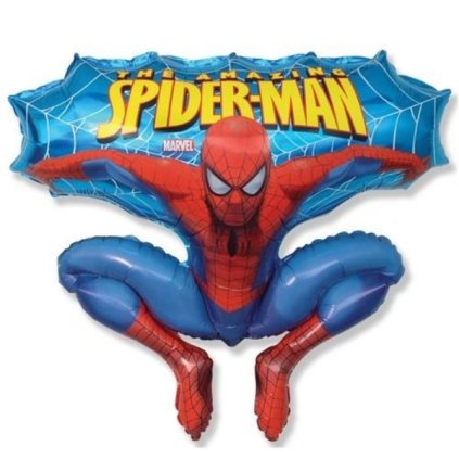 0013562 foliovy balonek jumping spiderman modry 81 cm 600