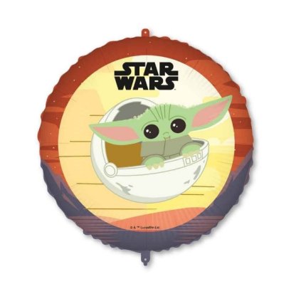 0032942 foliovy balonek star wars grogu 46 cm stuha a zavazi 600